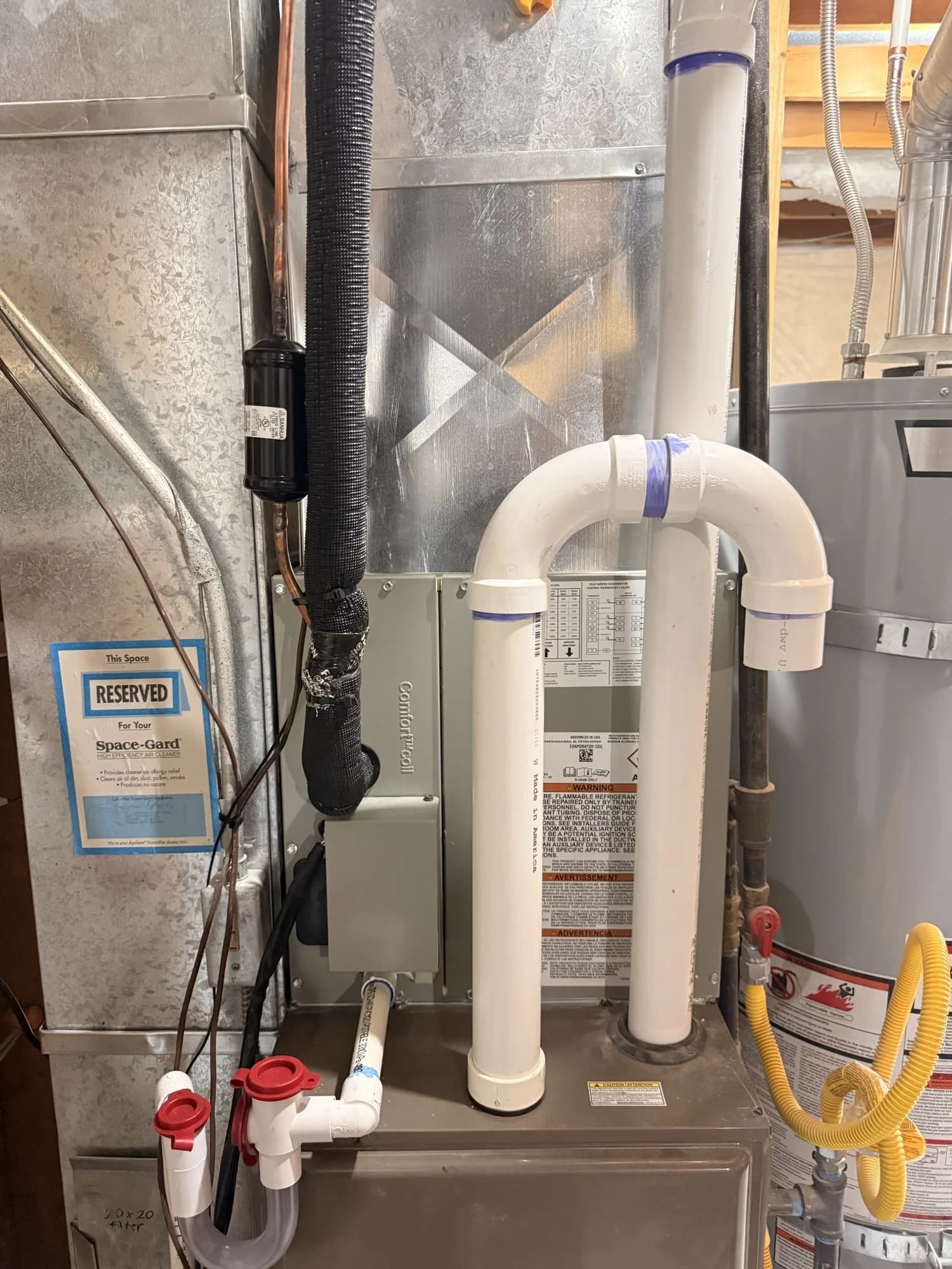 A clean mechanical room after a Citizen HVAC furnace install